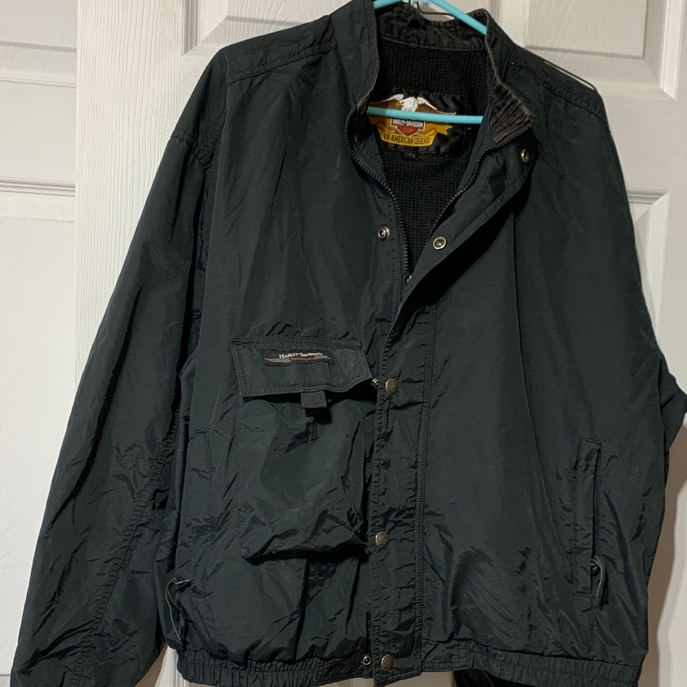 Harley-Davidson Black Windbreaker Jacket
